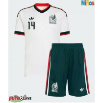 Camiseta México Armando Gonzalez #14 Visitante Equipación para niños Mundial 2026 manga corta (+ pantalones cortos)
